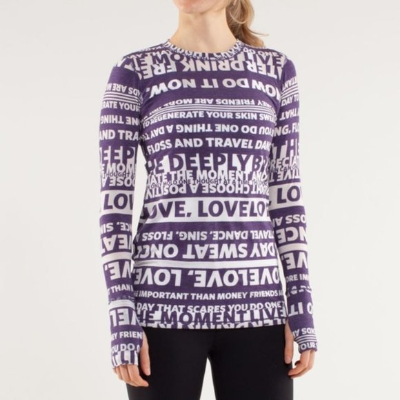Lululemon Discover Manifesto Tee Burnout Grape